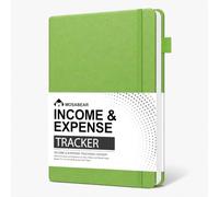 Registro delle entrate e delle spese, A5 contabile, copertina in | Tracciatore di profitti e perdite di 12 mesi, 150 pagine, carta spessa 100 g/m², tasca per ricevute, formato A5