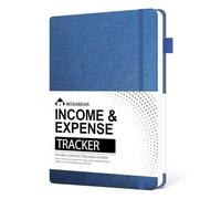 Registro delle entrate e delle spese, A5 contabile, copertina in | Tracciatore di profitti e perdite di 12 mesi, 150 pagine, carta spessa 100 g/m², tasca per ricevute, formato A5