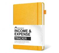 Registro delle entrate e delle spese, A5 contabile, copertina in | Tracciatore di profitti e perdite di 12 mesi, 150 pagine, carta spessa 100 g/m², tasca per ricevute, formato A5