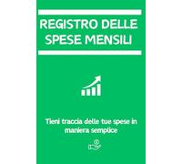 Registro Delle Spese: Monitoraggio Uscite Mensili / Agenda del risparmio / Quaderno Delle Spese Di Casa / Risparmio