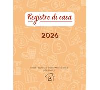 Registro di Casa: Spese - Entrate- Risparmio Mensile per Single