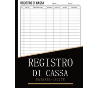 Registro di cassa: entrate uscite,A4-110 pagine,Libro Di Cassa Simplice