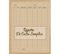 REGISTRO DI CASSA SEMPLICE: Entrate, Uscite, Saldo: Libro per Organizzare la Contabilità Semplice