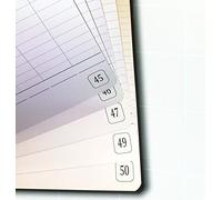 Registro generico formato A4 21x30cm con pagine numerate dall'1 al 50 - Blocco con spirale