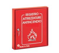 REGISTRO MANUTENZIONE ANTINCENDIO CASSETTA A PARETE CON SERRATURA PVC ESTINTORE