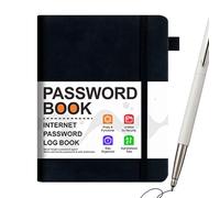 Registro password, rubrica con password, libro organizzatore per password del computer con schede alfabetiche, taccuino per record indirizzi aziendali per contatti importanti, accesso al sito web