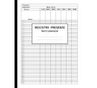 Registro Presenze Settimanale: per Dipendenti _ Formato A4