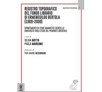 Registro topografico del fondo librario di Ermenegildo Bertola (1