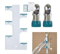 Règle de macram | Jauge de Mesure en Acrylique - Outil pour Cordon Tressé, Suspension de Plants, Artisanat, Accessoire de Création pour Débutants et Passionnés de macram