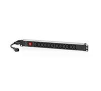 REGLETA 12 TOMAS INTE. SALICRU SPS 12F PDU C13/C14 RACK 1U/100-250V/12 SALIDAS AC C13/C14/INTERRUPTOR 680CA000002