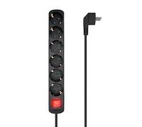 Multipresa Aisens A154-0536 6 prese interruttore protezione infantile 1,4 m nero
