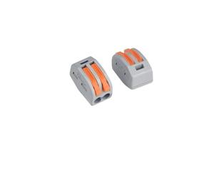 Regleta Conexion Rapida, Conexion Electrica 2 Polos, Ø 4 mm. 32 A, Paquete 24 Unidades