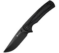 Regnator Manico G10 Nero Lama 9Cr18MoV Nera Blocco Liner