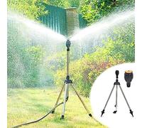 Regner Treppiede, irrigatore telescopico con rotazione di 360 gradi, irrigatore a impulsi con treppiede, irrigatore telescopico per grandi superfici, cortile, giardino, prato
