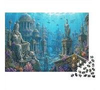 Regno sottomarino di Atlantide Puzzle 1000 Pezzi,Gioco Educativo,Cartone Di Qualità,dai 14 Anni,Adulti E Ragazzi,Sfida Impossibile,Decorazione Casa,Idea Regalo,Antistress 70x50cm