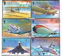 Regno Unito - Alderney 206-211 (Completa Edizione) MNH ** MNH 2003 100 Anni Motorflug (Francobolli per i Collezionisti) Aerei/Palloncini/Zeppelin/Aviazione