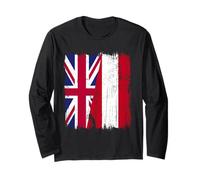Regno Unito Austria Mezza Bandiera British Austria Heritage Maglia a Manica