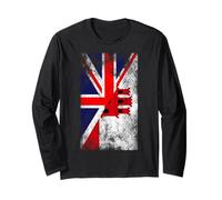 Regno Unito & Bandiere di Gibilterra - British Gibraltarian Maglia a Manica