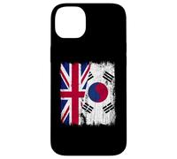 Regno Unito Corea del Sud Mezza bandiera British South Korean Heritage Custodia per iPhone 14 Plus