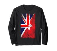 Regno Unito & Hong Kong Bandiere - British Hong Konger Maglia a Manica
