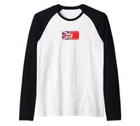 Regno Unito & Hong Kong Bandiere - British Hong Konger Maglia con Maniche Raglan