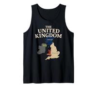 Regno Unito Isole Britanniche Scozia Galles Inghilterra Regno Unito Mappa Canotta