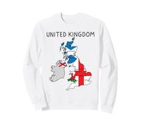 Regno Unito Isole Britanniche Scozia Galles Inghilterra Regno Unito Mappa Felpa