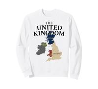 Regno Unito Isole Britanniche Scozia Galles Inghilterra Regno Unito Mappa Felpa