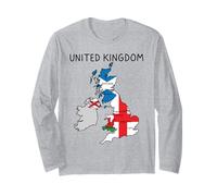Regno Unito Isole Britanniche Scozia Galles Inghilterra Regno Unito Mappa Maglia a Manica