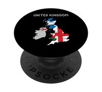 Regno Unito Isole Britanniche Scozia Galles Inghilterra Regno Unito Mappa PopSockets PopGrip Adesivo