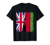 Regno Unito Malawi Half Flag British Malawi Jersey Maglietta