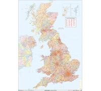 Regno Unito Politica - Postale Mappa del Muro Distretto (6'x4')-Paper