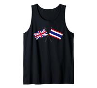 Regno Unito Thailandia Attraversato Bandiere British Thai Unity Canotta