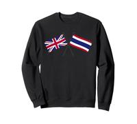 Regno Unito Thailandia Attraversato Bandiere British Thai Unity Felpa