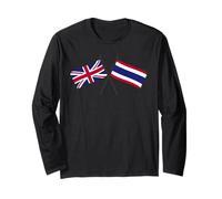 Regno Unito Thailandia Attraversato Bandiere British Thai Unity Maglia a Manica