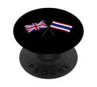 Regno Unito Thailandia Attraversato Bandiere British Thai Unity PopSockets PopGrip Adesivo