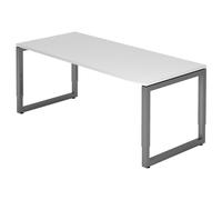 REGO 19 G | Scrivania - 180x80 regolabile in altezza Bianco/Grafite