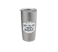 Regola #1 Non cadere dalla barca Divertente Crociera Vela Pesca Bicchiere termico in acciaio inox doppia parete