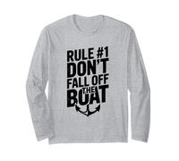 Regola #1 Non Cadere dalla Barca Divertente Umorismo Nautico Maglia a Manica