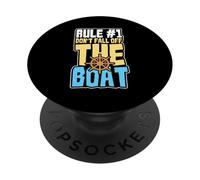 Regola 1 Non cadere dalla nave della barca Regola Capitano della barca PopSockets PopGrip Adesivo
