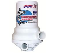 Rule 209FDP Marine 1600 Tournament Series Livewell Pump (1" NPT, Female-Dual Port),White