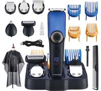 Regola Barba Uomo Set Pulizia Naso Orecchie Ricaricabile 39 lunghezze di Taglio