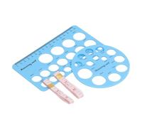 Regola del Capezzolo, Strumento di Misurazione della Flangia Flessibile Che Non Prude, Silicone Rotondo e Rettangolare per Estrattore di Latte (BLUE)