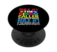 Regola del giocatore di bingo #1 Il chiamante del bingo sempre giusto PopSockets PopGrip Adesivo