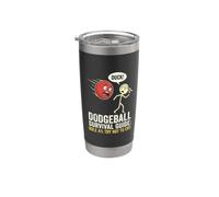 Regola della guida alla sopravvivenza di Dodgeball Uno cerca di non piangere Bicchiere termico in acciaio inox doppia parete