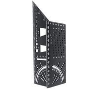 Regola di misurazione dell'angolo del falegname Goniometro in lega di alluminio 45°90° Righello for tracciatura Goniometro 3D Nero 21,5x7,2x6,2cm