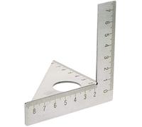 Regola di misurazione dell'angolo del falegname Righello triangolare ad angolo retto in acciaio inossidabile for lavorazione del legno, 90-45 gradi, argento