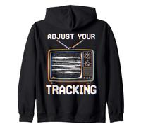 Regola Il Tuo Tracking Gen X VHS Retro Felpa con Cappuccio