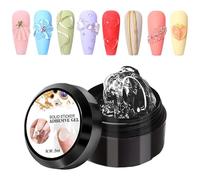 Regola per manicure - Gel per unghie | Gel 3D Design 5g formula senza acqua per punte francesi, fiori di strass, extension per, forte adesione e applicazione delicata