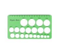 Regola per misurare i capezzoli, materiale in silicone 1,5 m Misurazione addominale Regola morbida verde per capezzoli Strumento per misurare la flangia del seno Strumento per